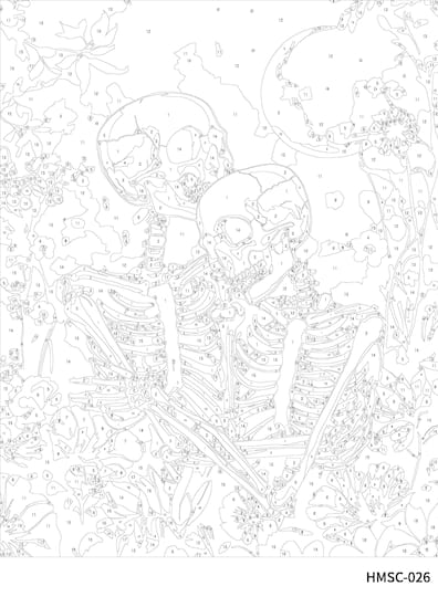 11" x 14" Floral Skeleton Couple Paint-by-Number Kit by Artist's Loft®